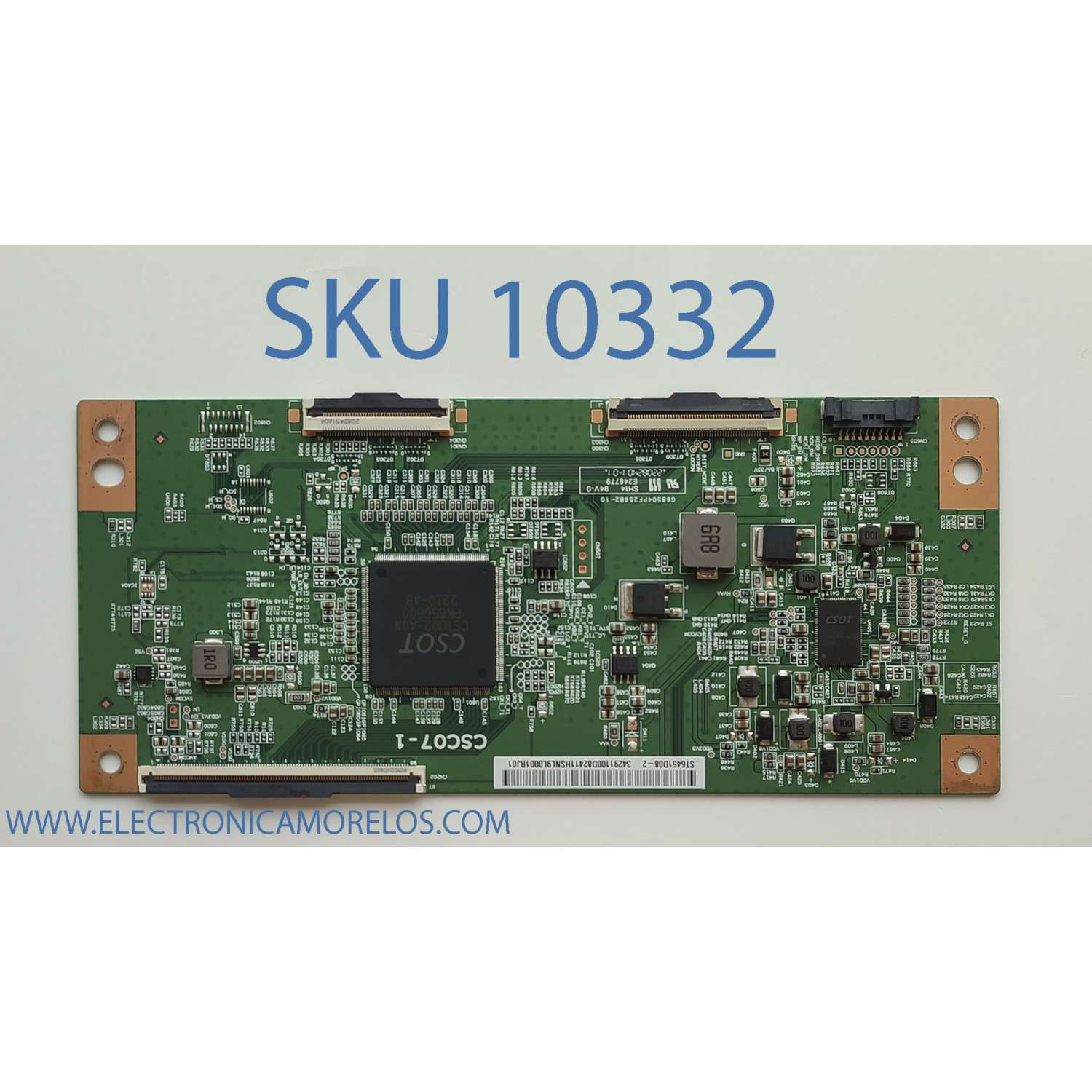 T-CON PARA TV TCL / NUMERO DE PARTE ST6451D08-2 / CSC07-1 / 34291100D82411HSNL9L0001RJ01 / DISPLAY ST6451D08-2 VER.2.1 / MODELO 65R655	